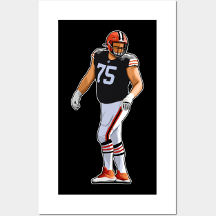 Joel Bitonio #75 Running Back Posters and Art